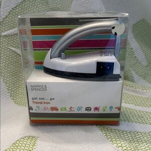 Marks & Spencer Silver and White Travel Iron